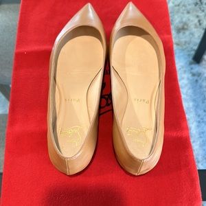 CHRISTIAN LOUBOUTIN ballalla flats size US36.5 cafe creme